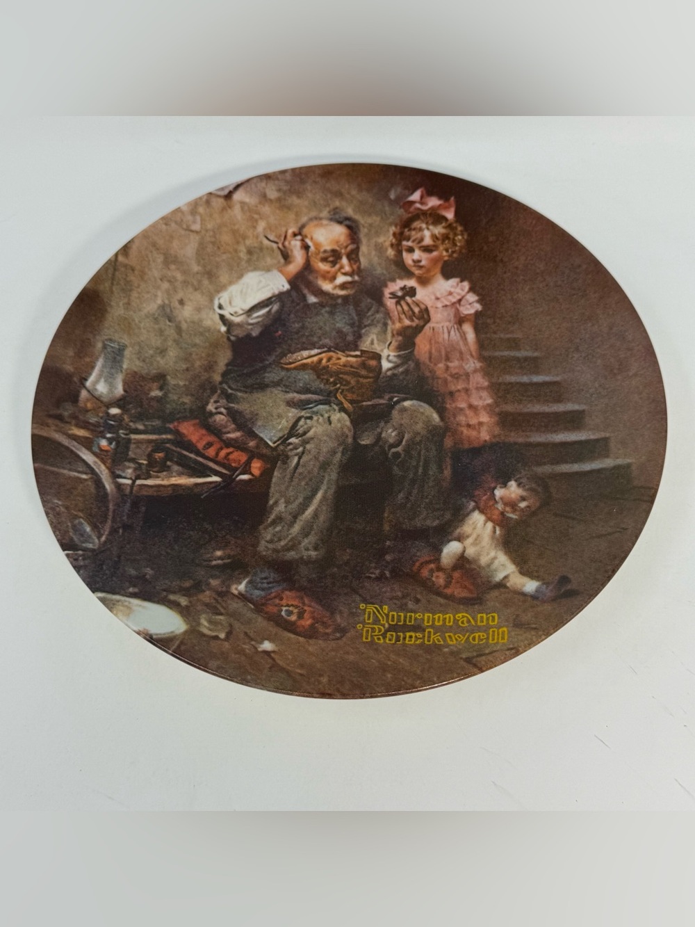VTG Norman Rockwell  "The Cobbler" 1978 Knowles collector plate